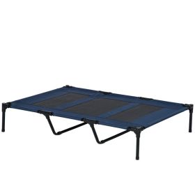 48" x 36" Elevated Breathable Dog Bed w/ Carry Bag Dark Blue (Option: Dark Blue-920x235x100 mm)