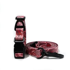 Waterproof UV embossed printing style traction rope set Traction Rope (Color: Red flame, size: 2.0cm*150cm)