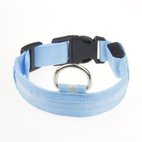 LED Luminous Pet Dog Collar Night (Option: Blue Light-Rechargeable XS)